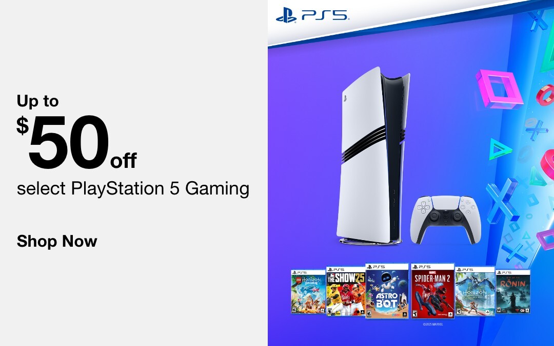 Up to $50 off select PlayStation 5 Gaming. Shop Now